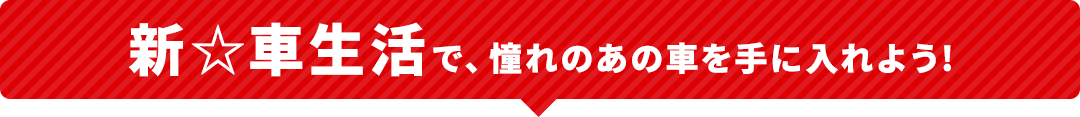 新☆車生活で、憧れのあの車を手に入れよう!